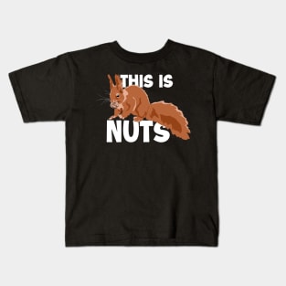 This Is Nuts Japanese Fox Eastern Gray Squirrel Kids T-Shirt